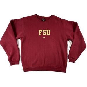 Vintage 90s Nike FSU Florida State Seminoles Center Swoosh Crewneck Sweatshirt